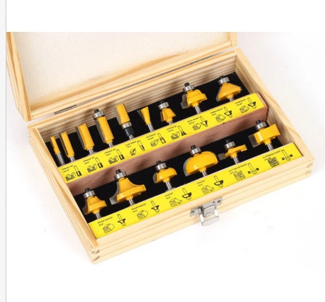 15pcs 1/4 Inch Shank Router Bits Set - Carbide Trimming Tool Set for Woodworking - Image 4