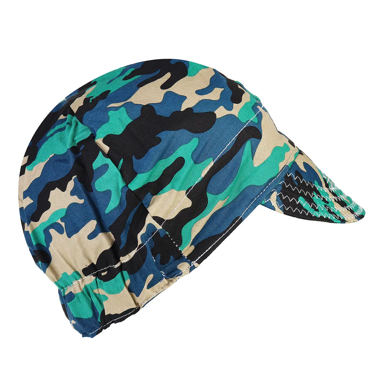 Elastic Welding Cap - Adjustable Cotton Army Camouflage - Summer Sweat Absorption - Image 3