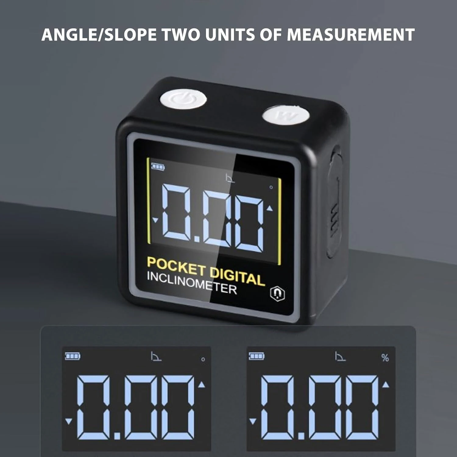 SHSIWI Digital Inclinometer Protractor - Magnetic Angle Finder 4x90° | Backlit Display - Image 2