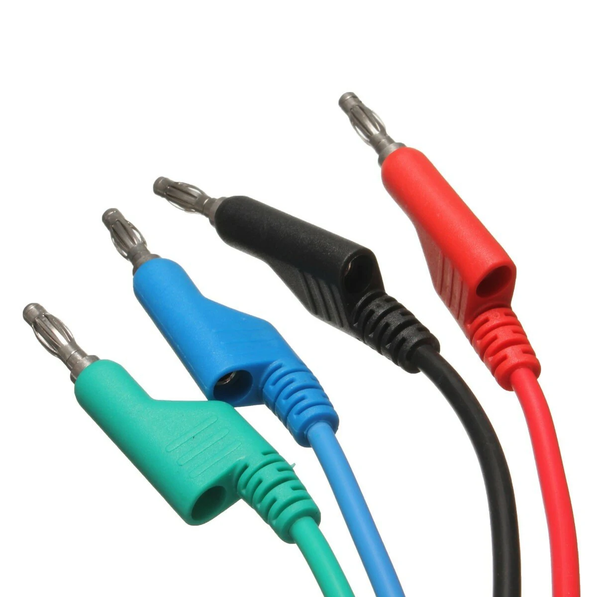 DANIU 4mm Banana to Banana Test Lead Cable - 1M Length, 4pcs, Soft Silicone, 4 Colors - Image 4