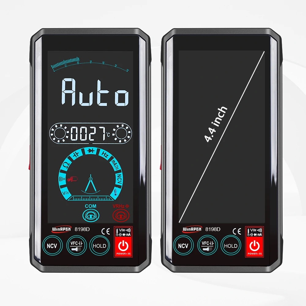 TOOLTOP ET8198B Smart True RMS Multimeter | 4.4 Touch Screen & Voice Control - Image 2