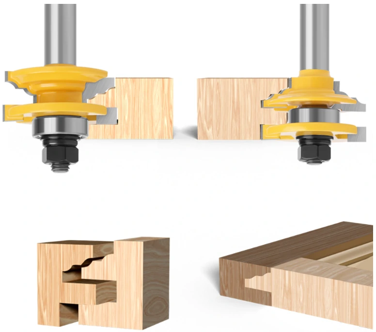 LAVIE 1/2 12mm Shank Round Corner Rail & Stile Router Bits | Woodworking Door Milling Cutters - Image 2