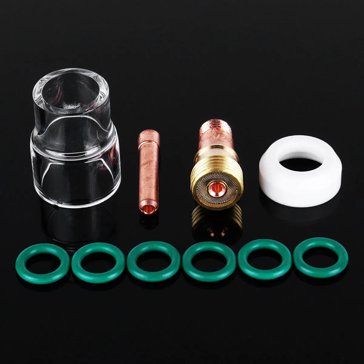 10Pcs TIG Welding Torch Stubby Gas Lens Kit - #12 Pyrex Cup for WP-17/18/26 - Image 2