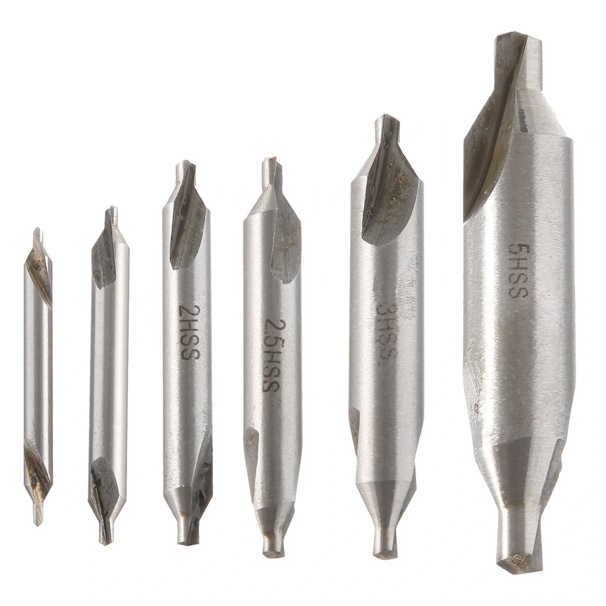 Drillpro 6pcs HSS Center Drill Bits Set | 60 Degree 1-5mm Countersink Bit - Image 3