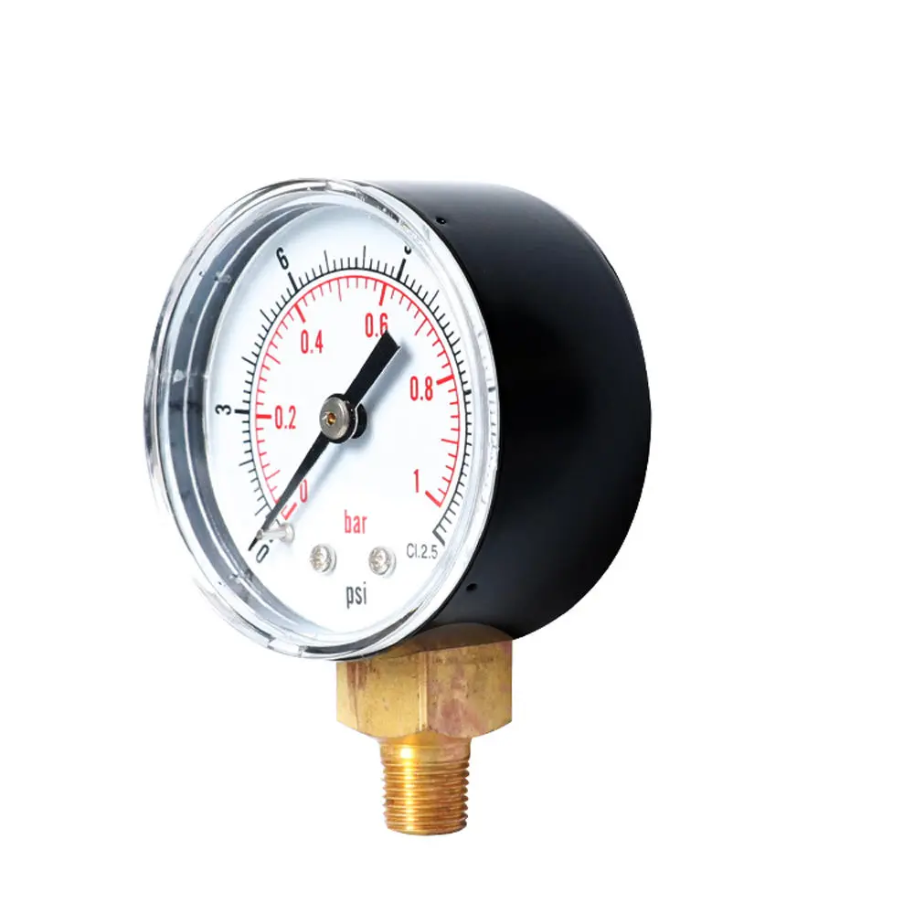 TS-Y508 Pressure Gauge - 52mm Dial | 1/8 BSPT | 15-300 psi Range - Image 4