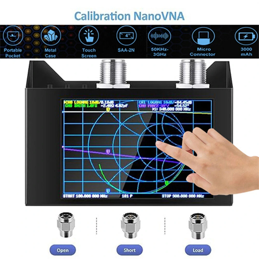 NanoVNA V2 Antenna Analyzer - 3G Vector Network Analyzer with 4 Inch Touch Screen - Image 2