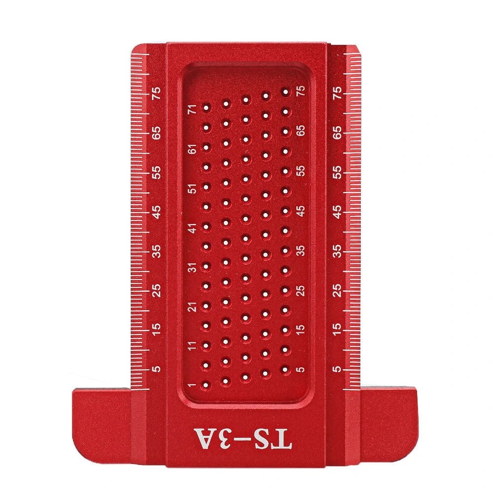Aluminum Alloy TS-3A Precision Hole Marking Ruler | 75mm Metric Measuring & Scriber Tool - Image 2