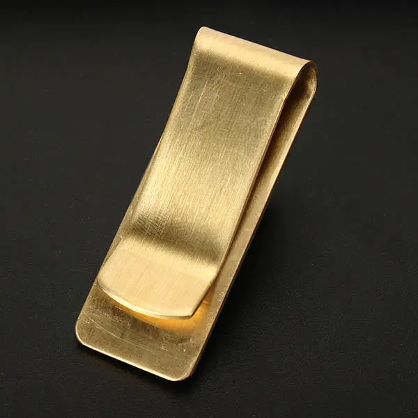 Brass Money Clip Wallet - EDC Note Holder for Men & Women - Retro Copper Design - Image 2