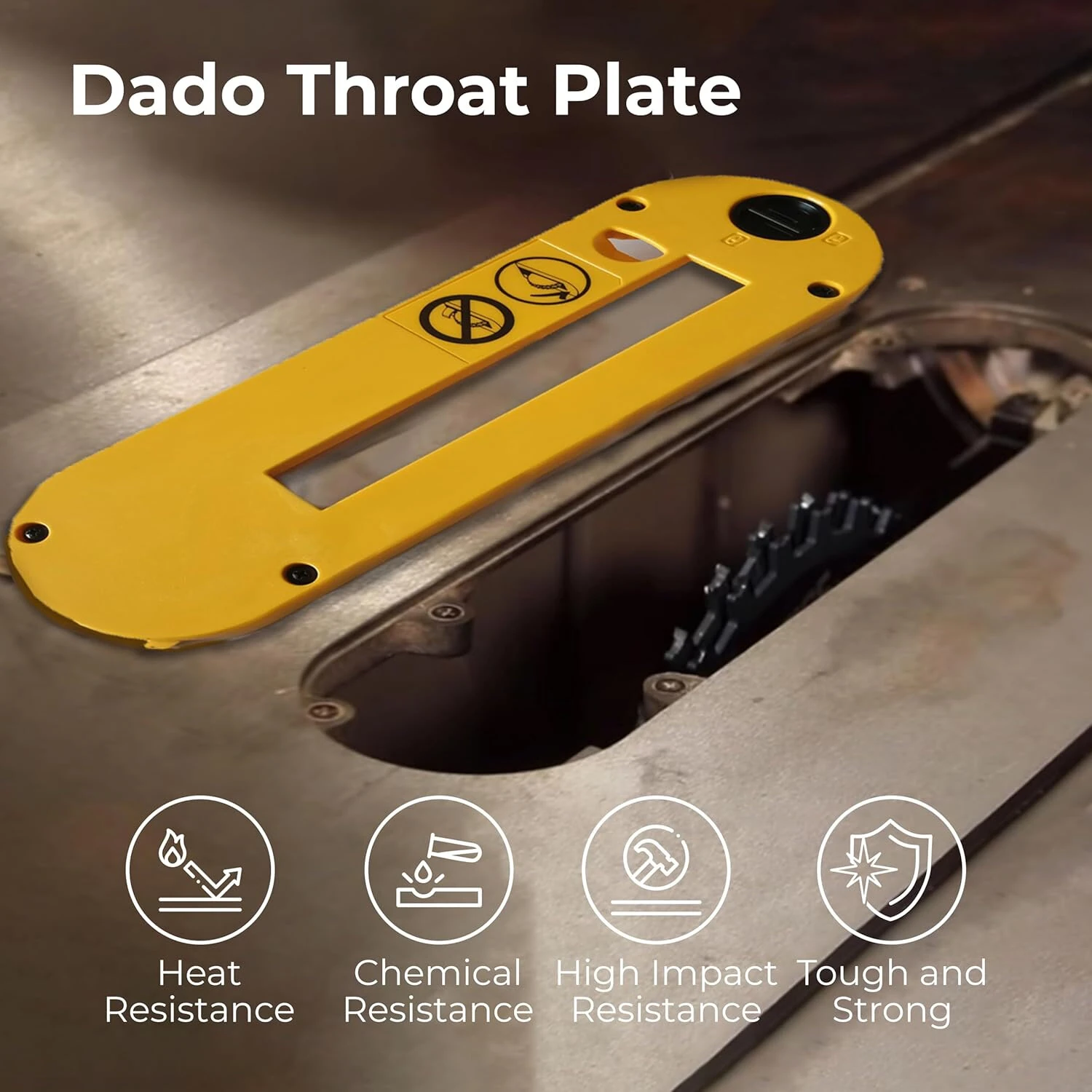 Dado Throat Plate for DeWalt 10-Inch Table Saw - Fits DWE7490 DWE7491 - Aluminum Alloy - Image 5