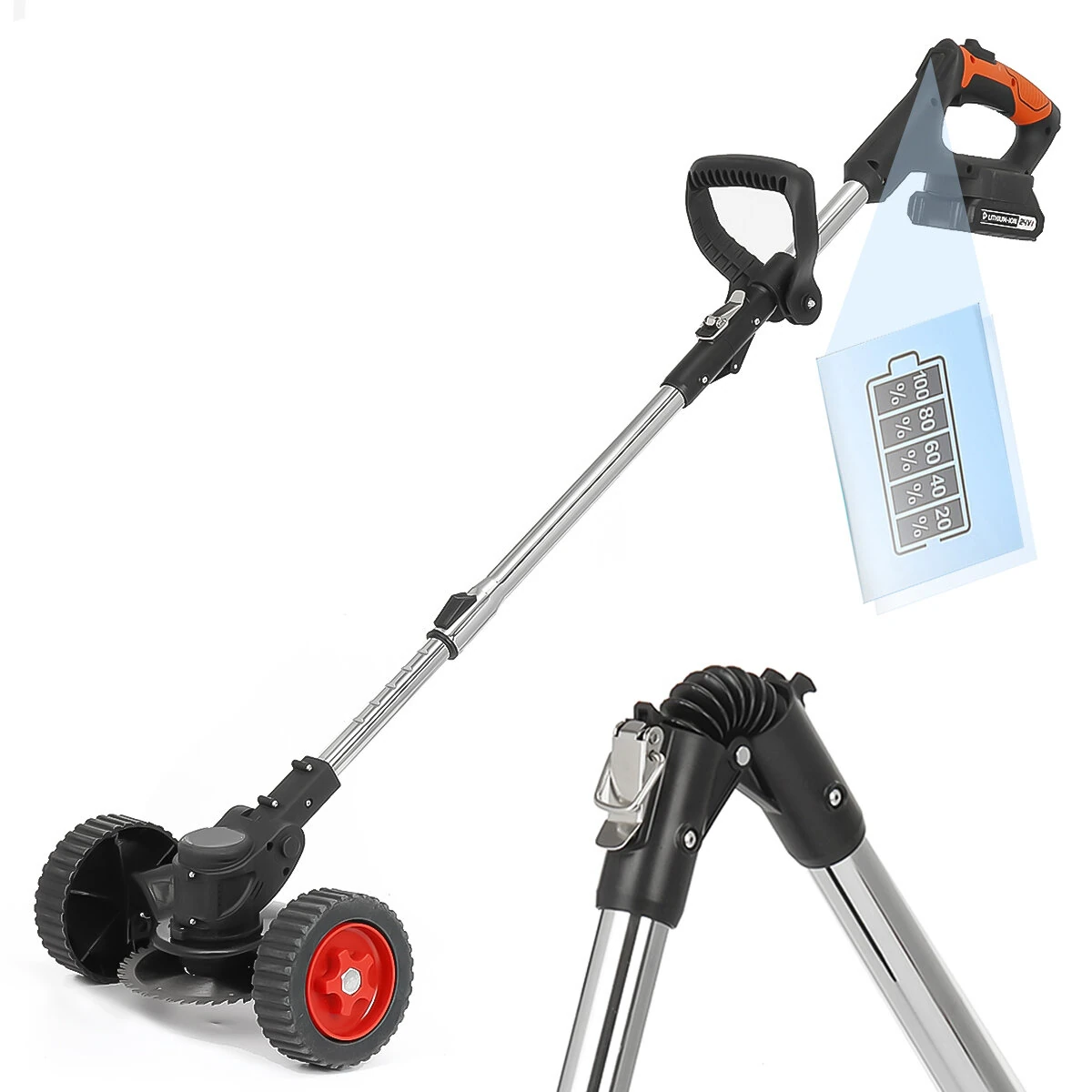 Drillpro 450W Cordless Grass Trimmer | 7500mAh Battery, 10000 RPM, Low Noise - Image 5