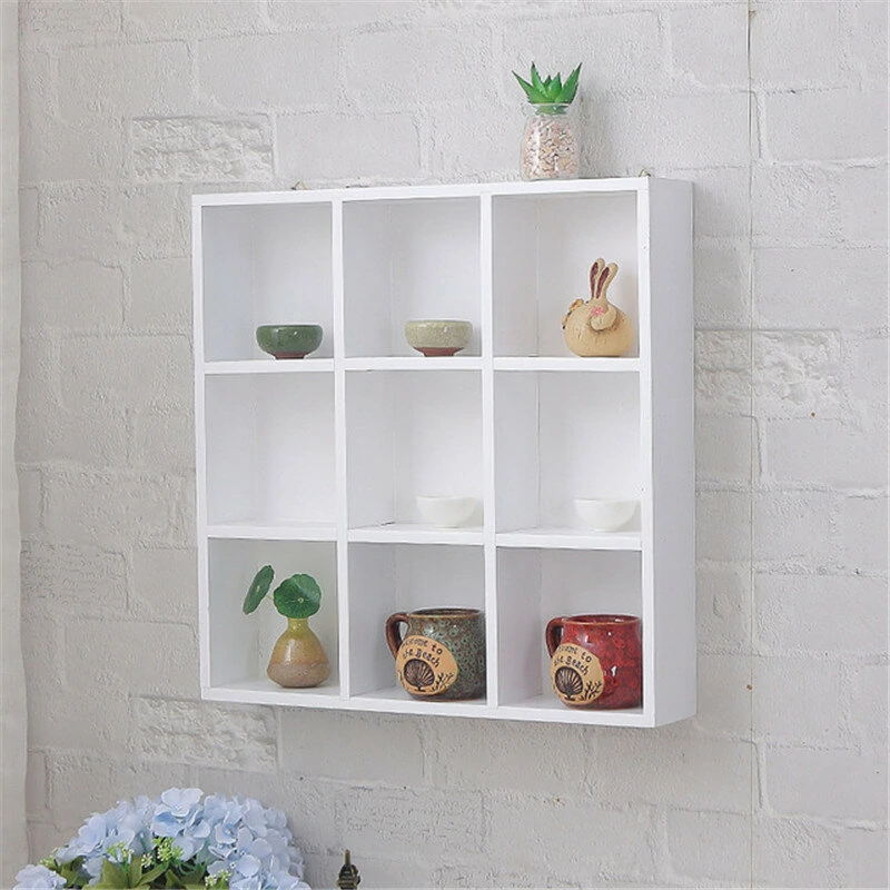 Wall Mounted Wooden Shelf - Hanging Storage & Display Rack Holder - Image 2