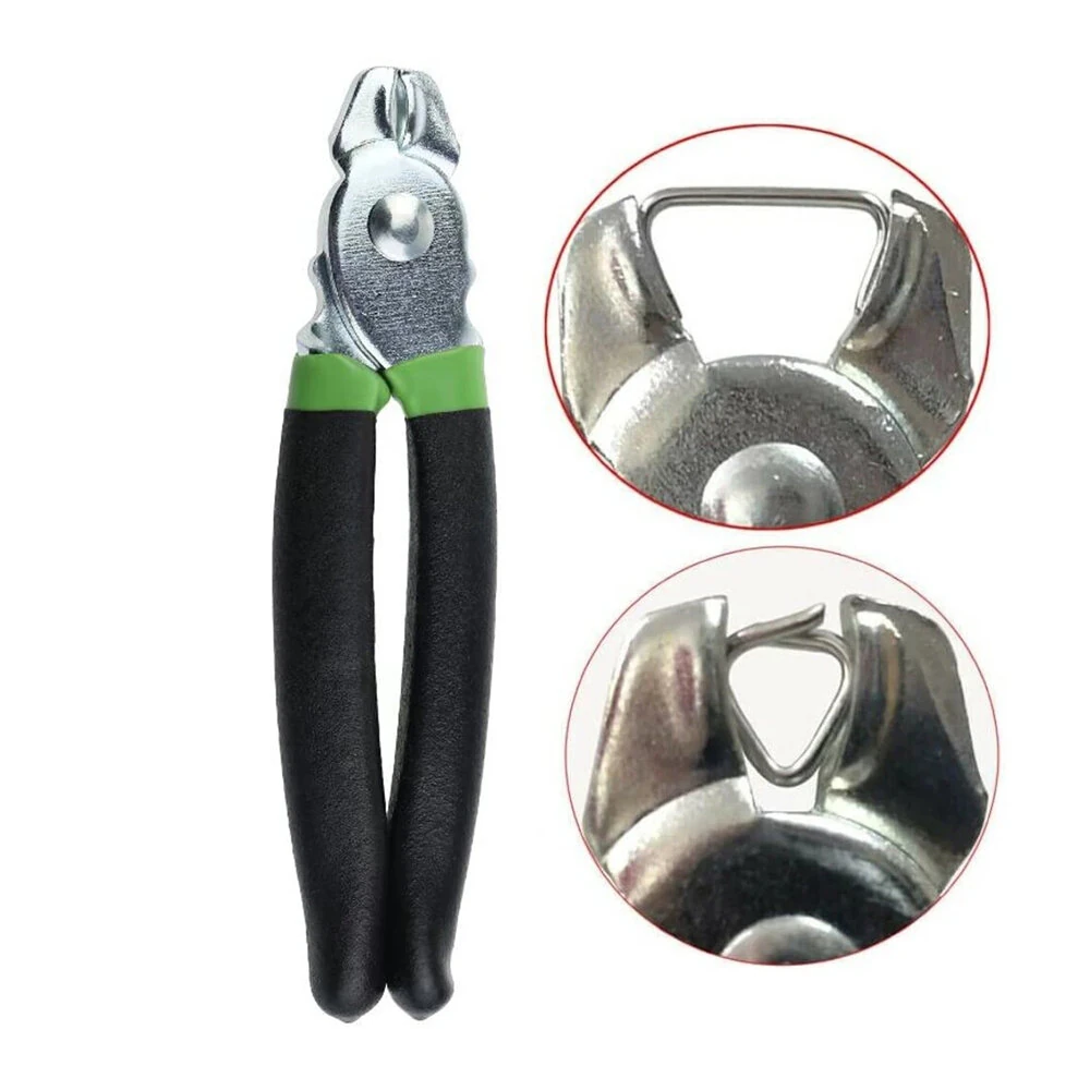 Hog Ring Pliers Kit - 200Pcs Galvanized Rings - Spring Loaded Grip for Fencing & Upholstery - Image 2
