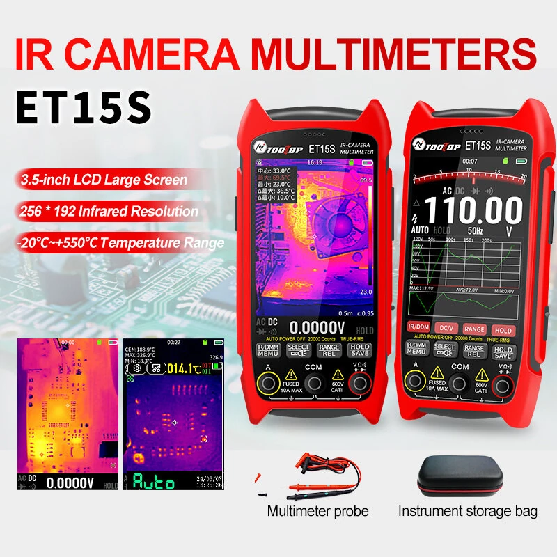 MUSTOOL ET15S/MT15S IR Camera Multimeter - 256x192 IR Thermal Imager | 3.5 LCD - Image 2