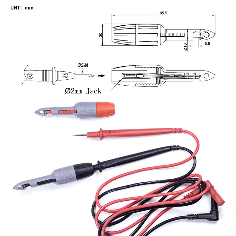 Universal Multimeter Piercing Needle Probe - 2mm & 4mm Sizes for Auto & Electrical Repair - Image 5