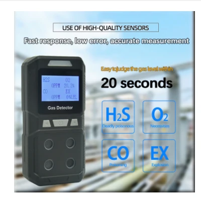 Multi-Gas Detector - H2S O2 CO Combustible Gas Alarm | Portable & Rechargeable - Image 4