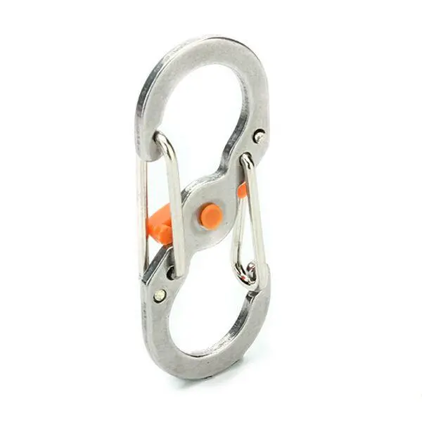 5pcs S-Shape Steel Carabiner Keychain Clip - Anti-Theft Hook EDC Tool - Image 4