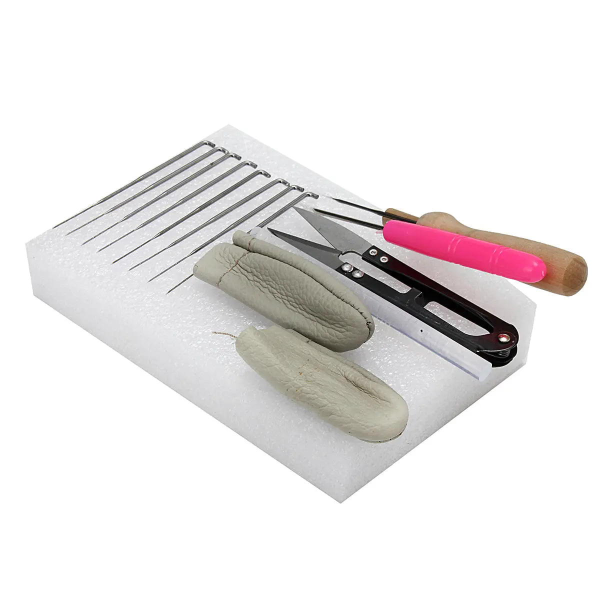 Wool Felt Needle Felting Starter Kit - 15pcs Tools with Mat & Scissors - Image 4