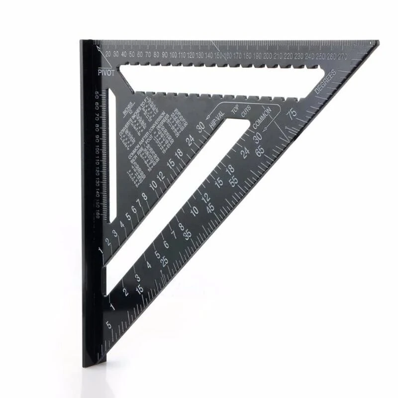 Johnson Level & Tool 7/12 Aluminum Angle Ruler - Metric Protractor & Woodworking Speed Square - Image 4