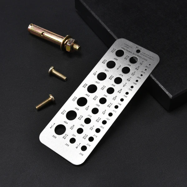 29-Hole Bolt Dropper Drill Gauge | Stainless Steel | For 1/16 to 1/2 Bits & Bolts - Image 2