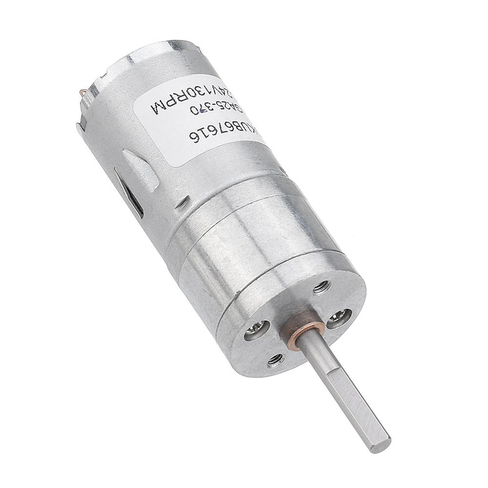 Machifit 24V DC Gear Motor | 25mm Extended Shaft | 25GA370 Micro Reduction Motor - Image 3