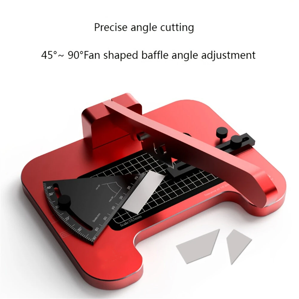 Angle Cutting Station Miter Cutter - Aluminum Alloy Desktop Tool with Interchangeable Blades - Image 3