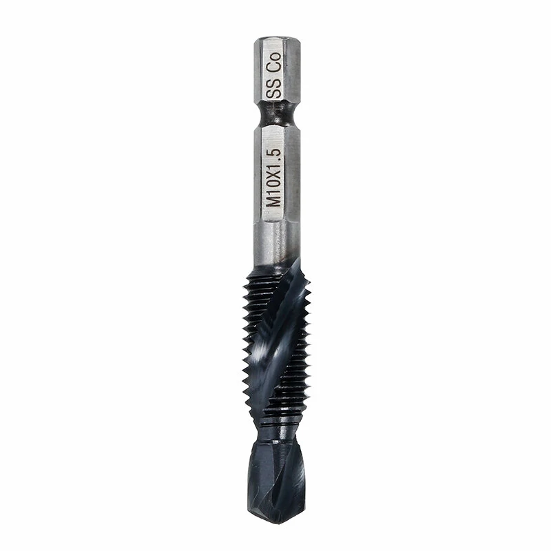 Drillpro HRC89 M3-M10 Drill Tap Bit Set - TiAlN Coated Countersink & Deburr - Image 2