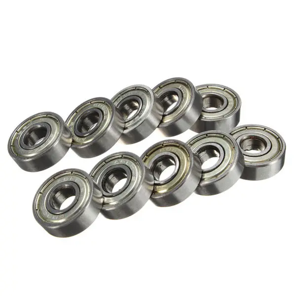 Skateboard Groove Roller Blade Bearings - 10Pcs Silver ABEC-3 Ball Bearings - Image 3