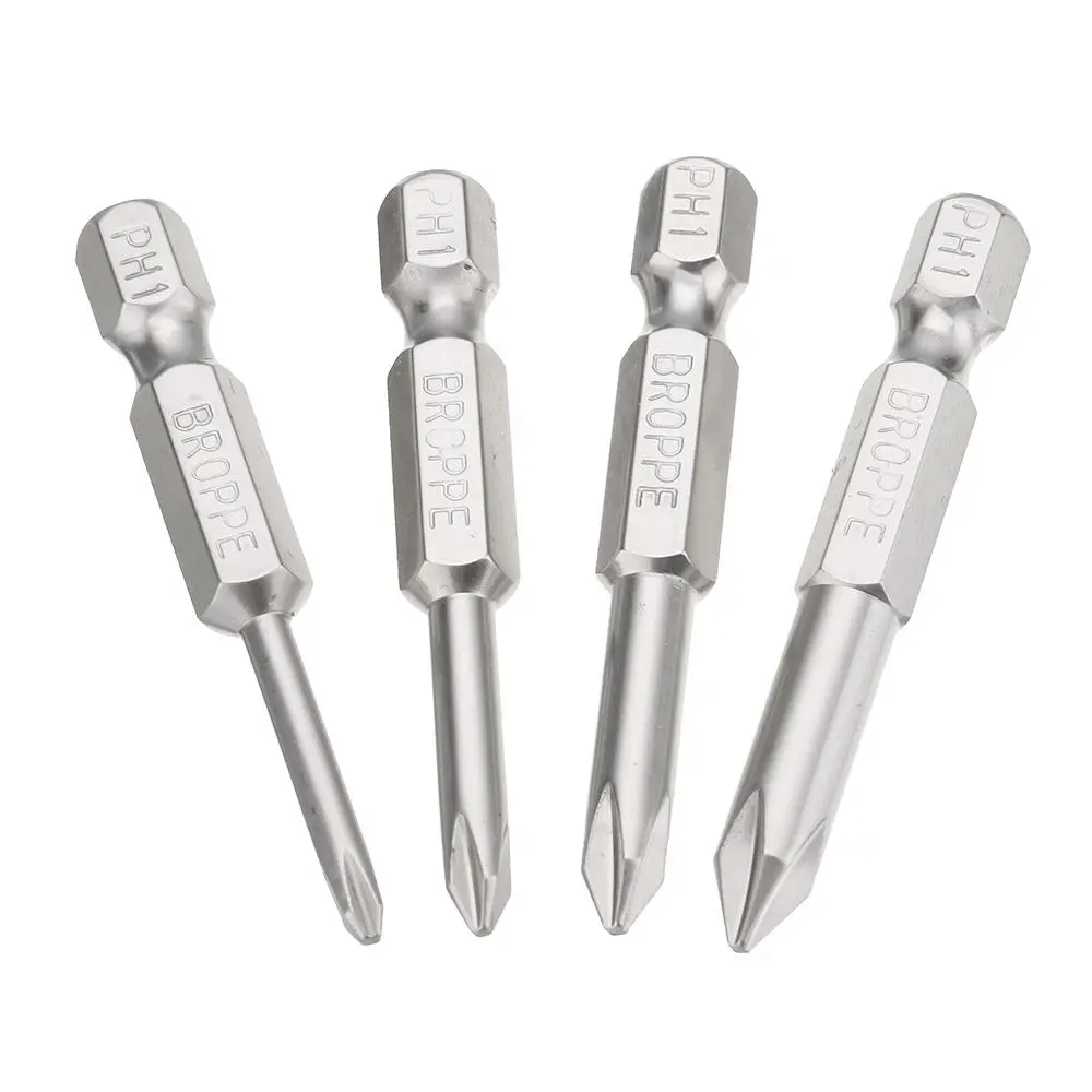BROPPE 10pcs PH1 Screwdriver Bits - 1/4 Inch Hex Shank 50mm Magnetic Set - Image 2
