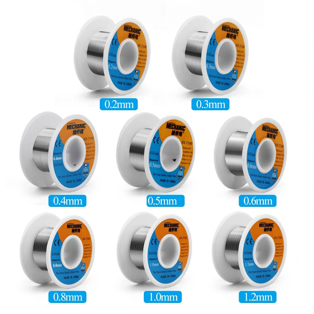 MECHANIC HX-100 Solder Wire 63/37 Tin Lead | 0.2mm-1.2mm Rosin Core | 55g Reel - Image 2