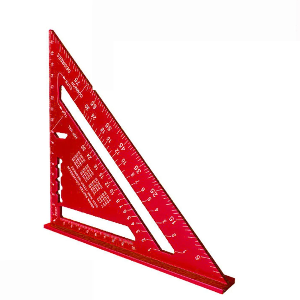 Triangle Ruler 7 Inch | Cast Aluminum Carpenter Set Square | Metric & Inch Woodworking Tool - Image 2