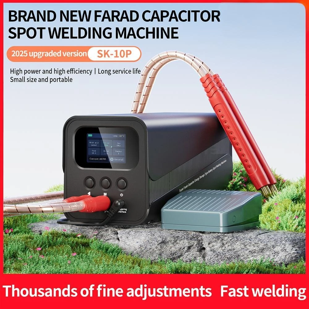 Supercapacitor Spot Welding Machine SK-10P | 2000A 5.8V Output | Automatic & Foot Mode for Battery Repair - Image 2