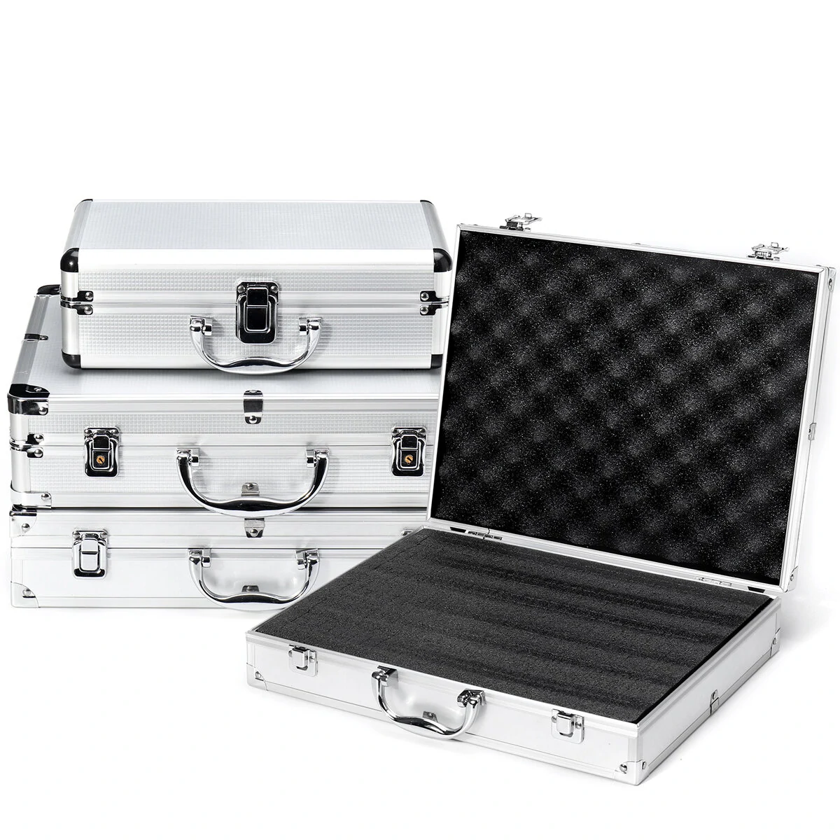 Aluminum Alloy Tool Case - Portable Outdoor Vehicle Kit Box with Safety Equipment - Image 4