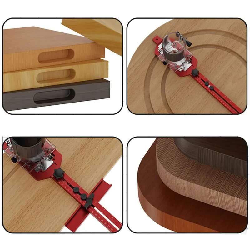Bosch Router Plate - Aluminum Alloy 2-in-1 Slotting, 60-300mm Milling Diameter | Adjustable Straight Edge - Image 3