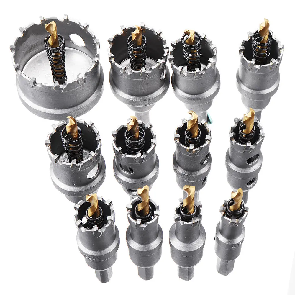 Drillpro M35 Titanium Coated Hole Saw Set | 12pcs 15-50mm for Stainless Steel - Image 3