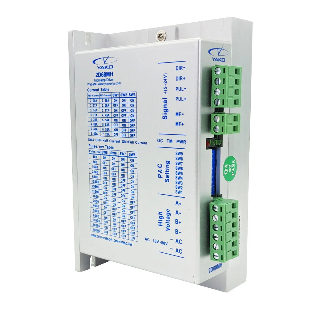 YAKO 2D68MH Stepper Motor Driver | 2 Phase | AC18-80V Drive Voltage - Image 5