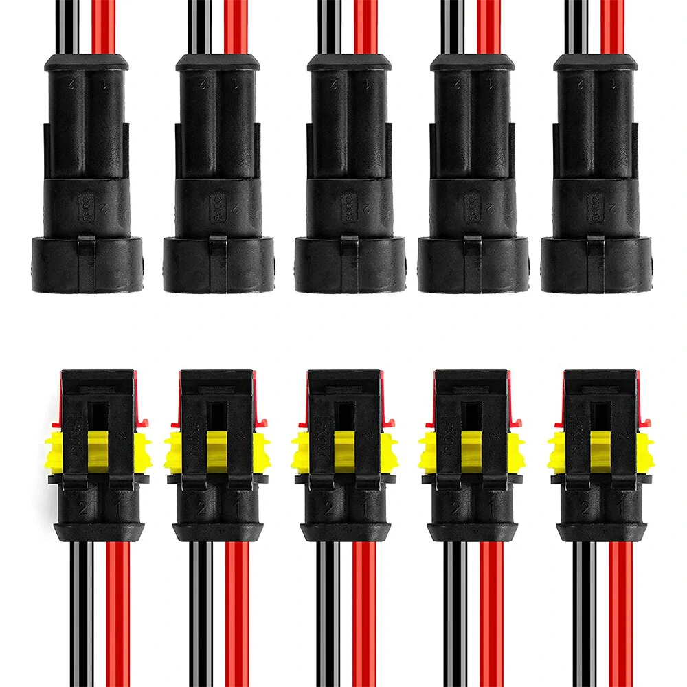 240Pcs 20 Kits 2 Pin Automotive Electrical Connectors - Waterproof Quick Connect Wire Terminals - Image 2