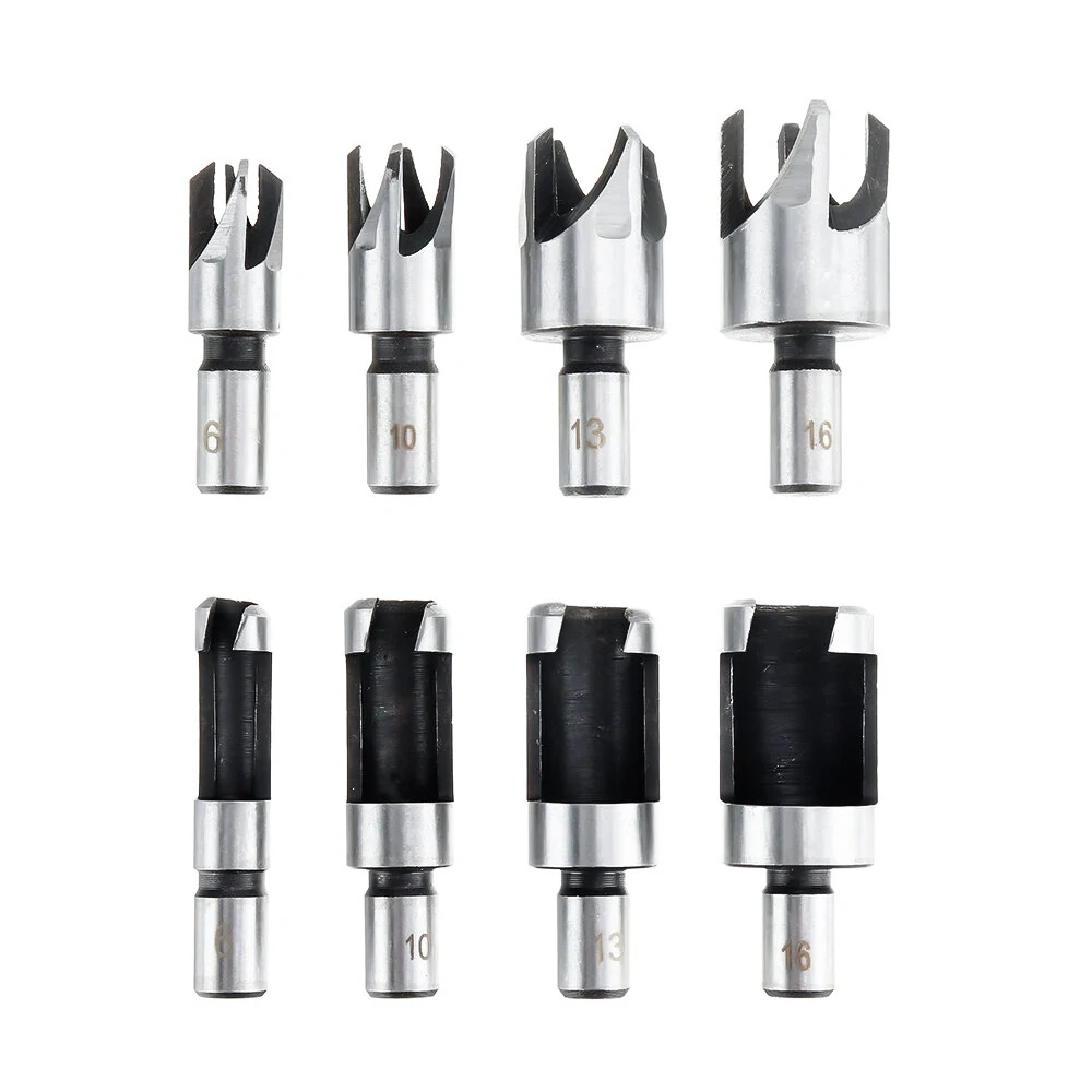 Drillpro 23pcs Chamfering Drill Bit Set | 5 Flute Wood Plug Cutter & Center Punch - Image 4