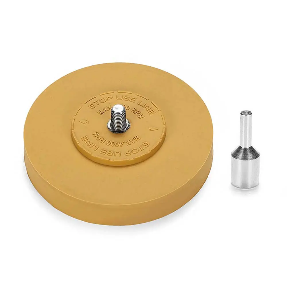 Professional 4 Inch Rubber Eraser Wheel | Air Tire Buffer Glue Remover for Electric Drill - Image 2