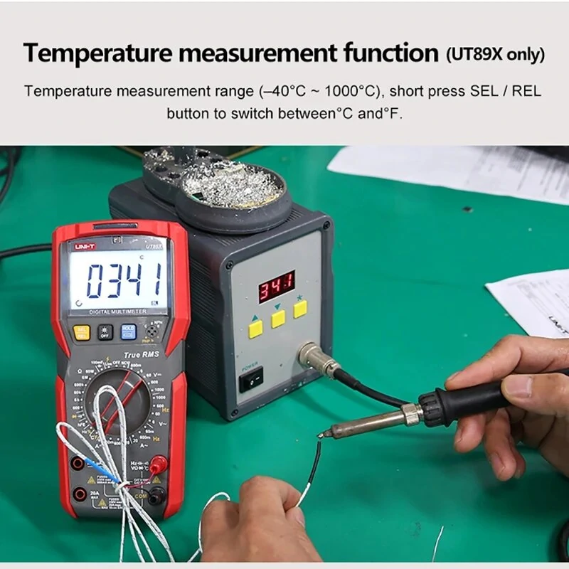 UNI-T UT89X True RMS Multimeter - NCV 20A AC DC Voltmeter Capacitance Tester - Image 4