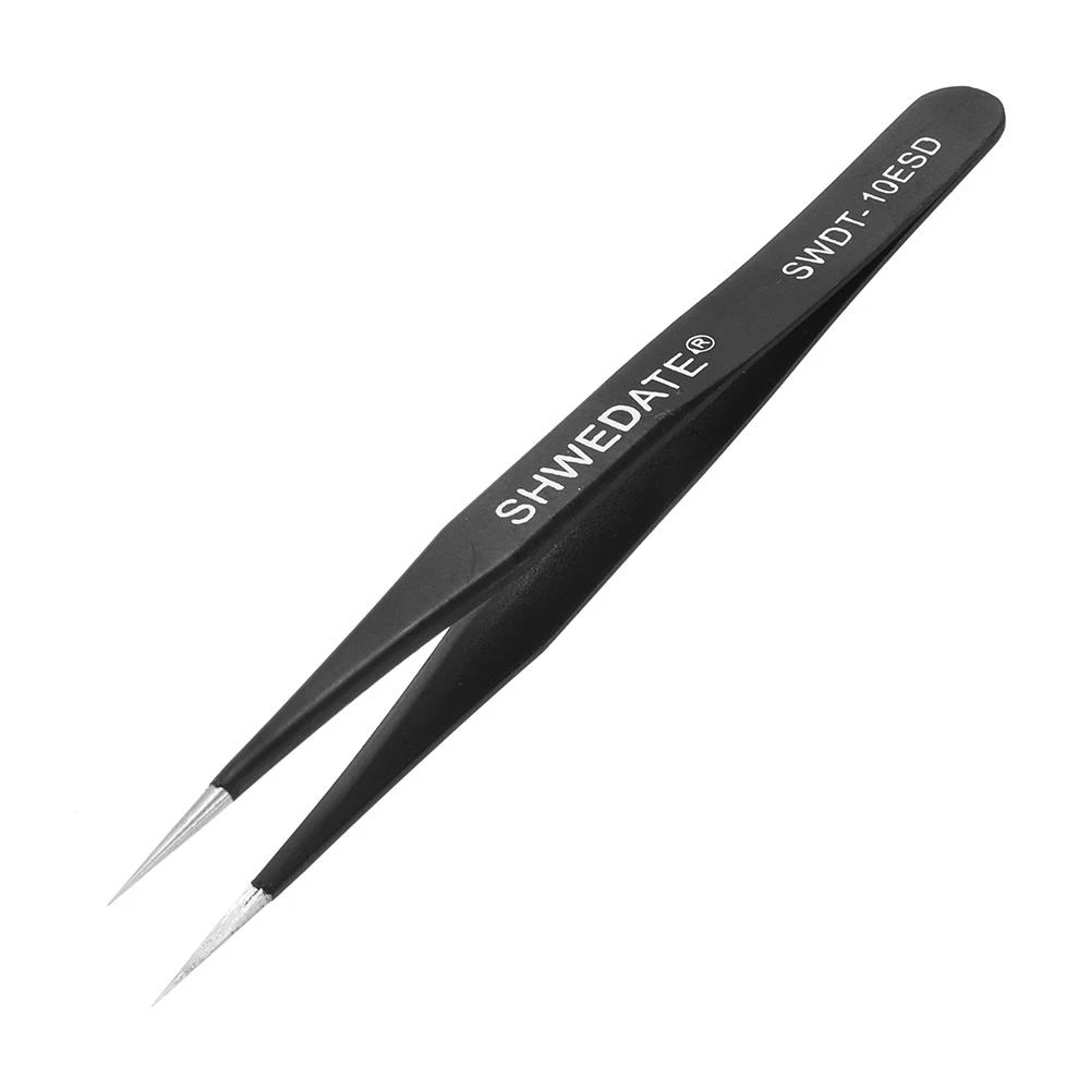 SWDT-10ESD Anti-Static Tweezer | Straight Tip for PC & Phone Repair Tools - Image 3