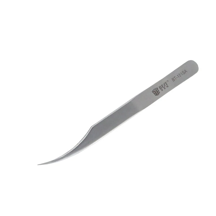 BEST BST-151SA/152SA/153SA Curved Tweezer - Stainless Steel Microelectronics Repair Tool - Image 4