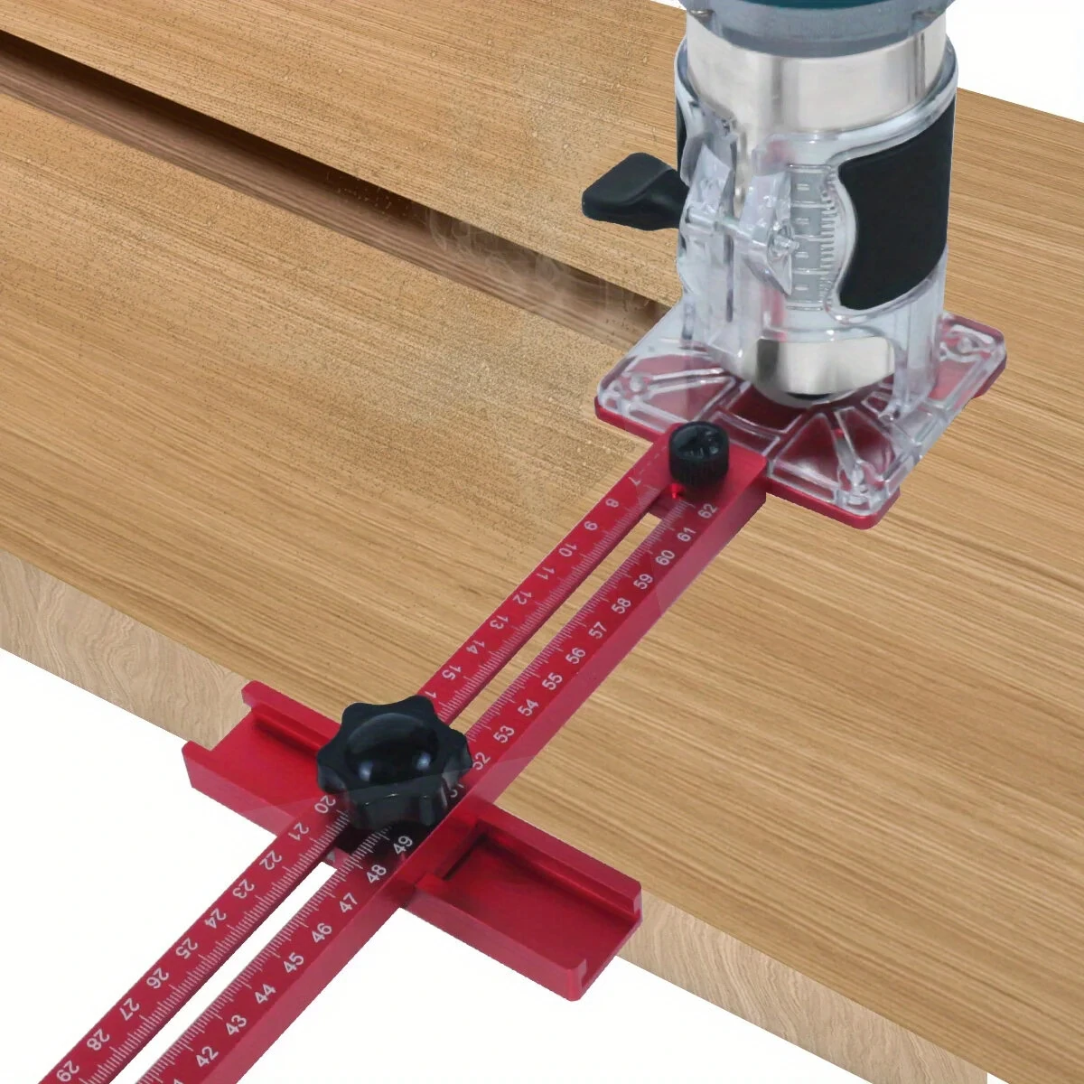 4 in 1 Router Jig | Aluminum Circle Cutting & Groove Bracket for Cabinet Hardware - Image 3
