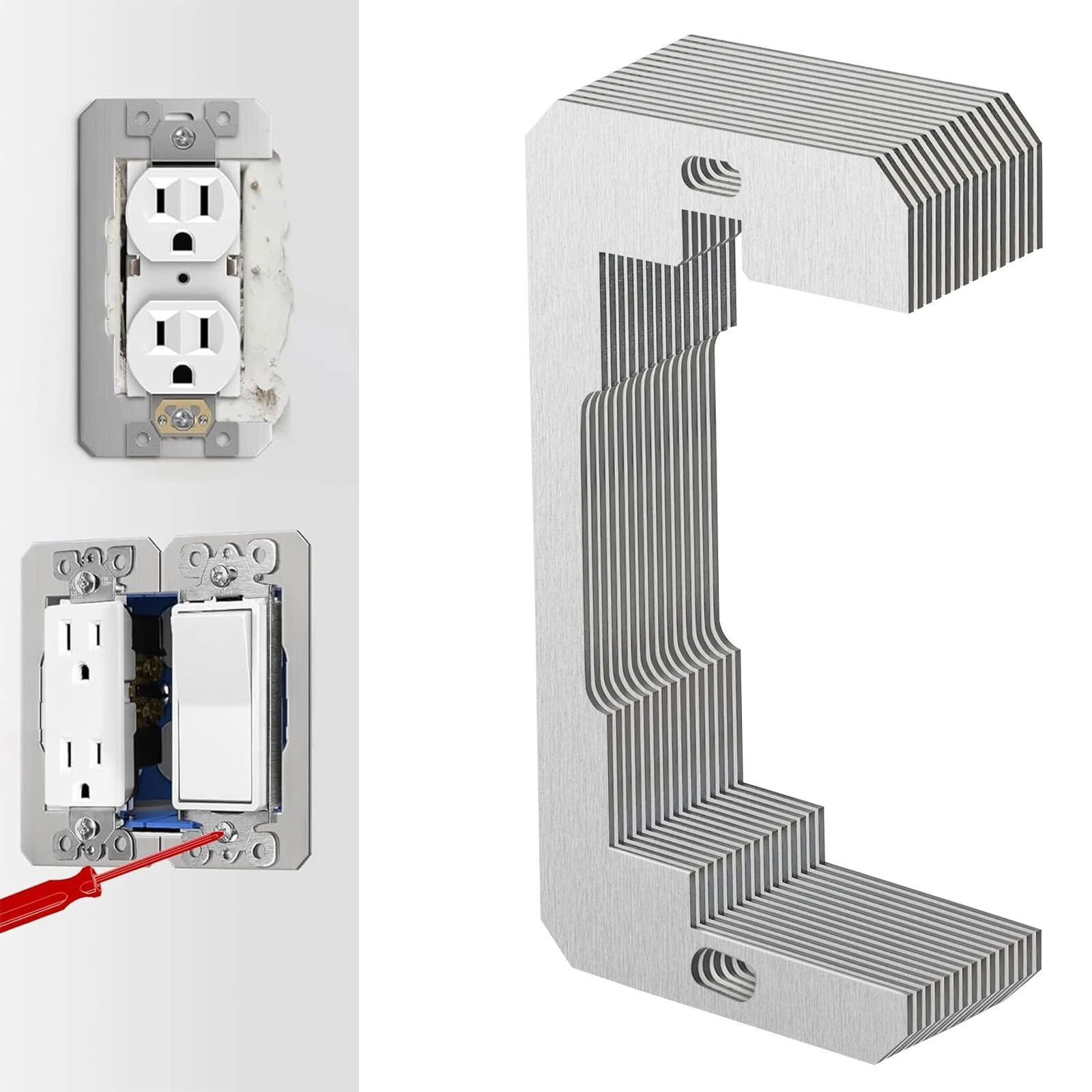 Metal Wall Plate Spacer - 15pcs Flush Fit Outlet Leveler - Waterproof & Rust Resistant - Image 2
