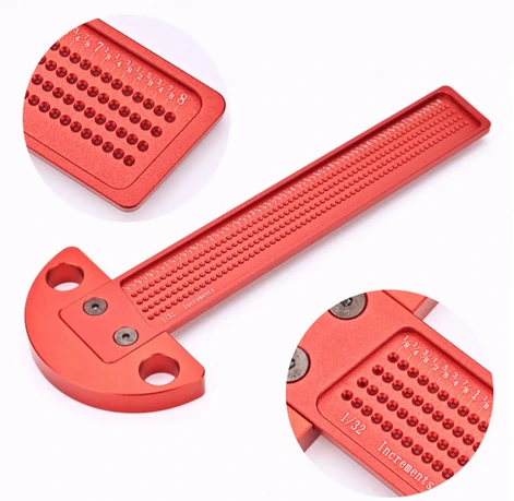 T-Square Ruler - Anodized Aluminum Alloy - 1/32 Inch Precision for Woodworking - Image 2