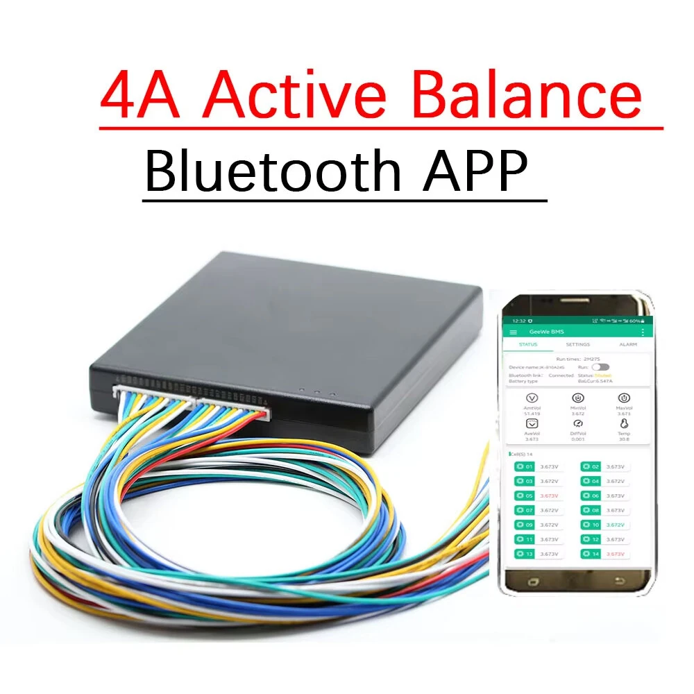 Smart 4A Active Balancer - 1mV Precision for 2S-24S Lithium/LiFePO4/LTO - Bluetooth App | Energy Transfer Board - Image 2