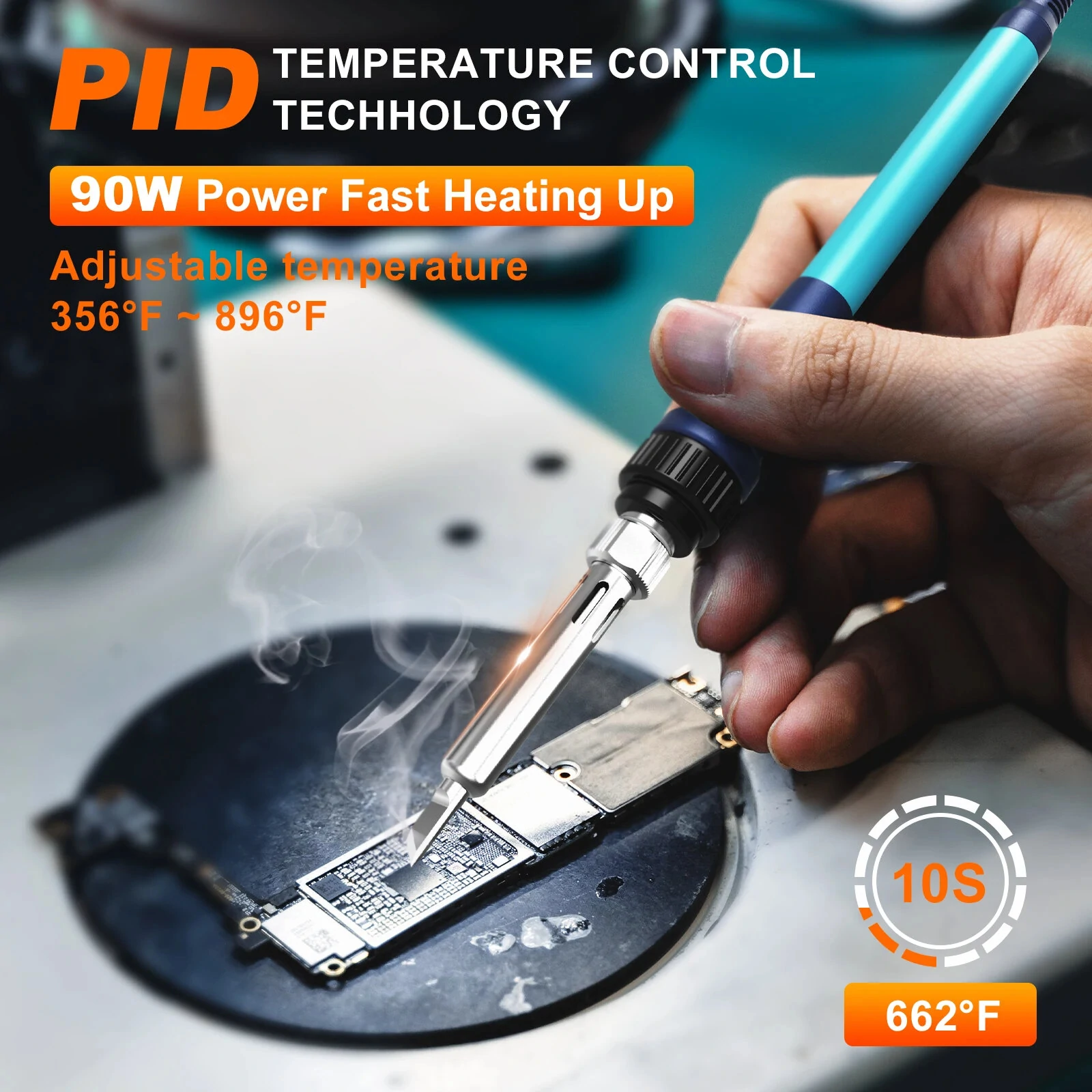 BK969 90W Soldering Iron Station | Ceramic Heating Core & Fast Temperature Recovery - Image 3