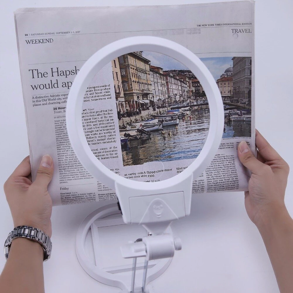 LED Desk Magnifier Lamp - Illuminated Foldable Light for Soldering, Reading & Hobbies - Image 5