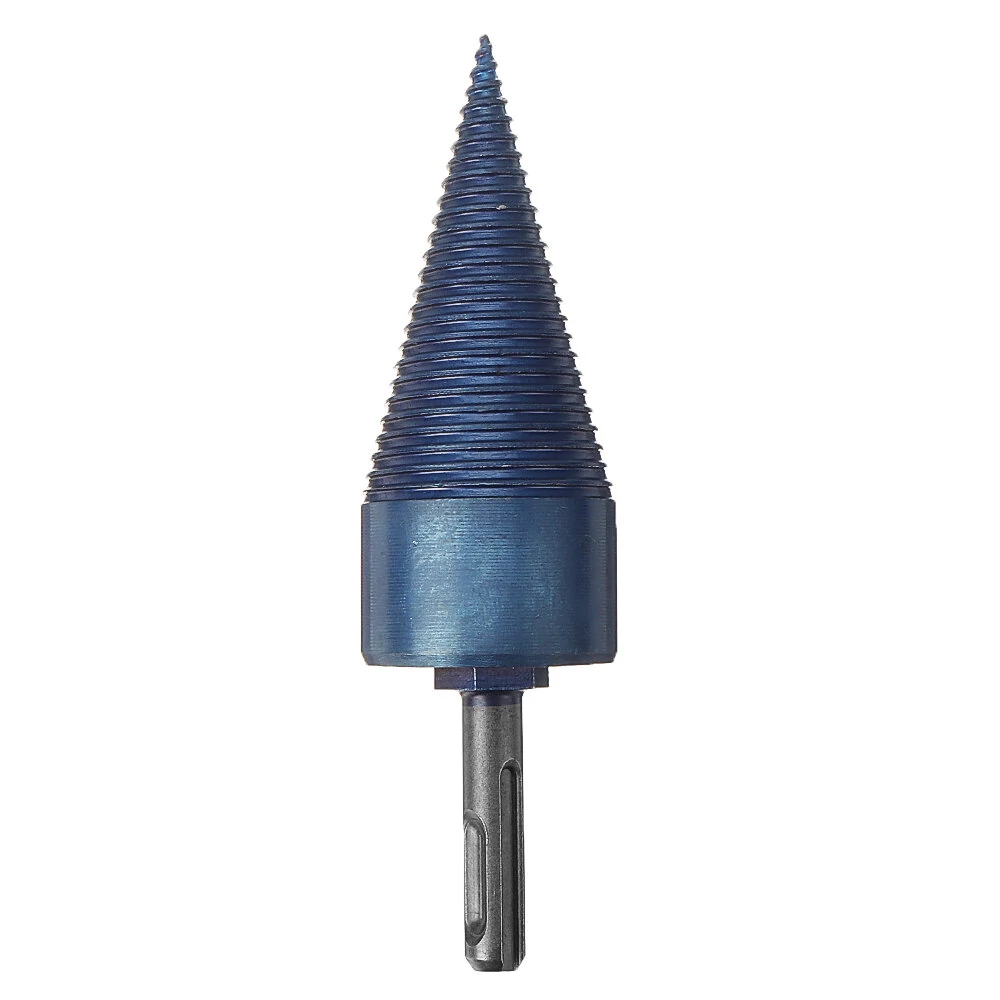 Drillpro 32/42mm Nano Blue Coated HSS Drill Bit | Firewood Splitter Cone for Wood Cutting - Image 2