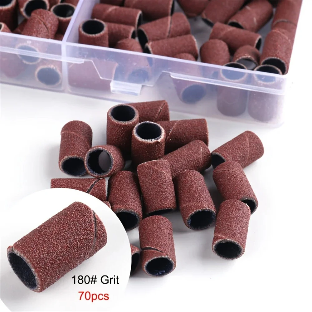 Professional Nail Sanding Bands Set - 210pcs for Electric Manicure Machine | 80/120/180 Grit Drill Accessories - Image 5