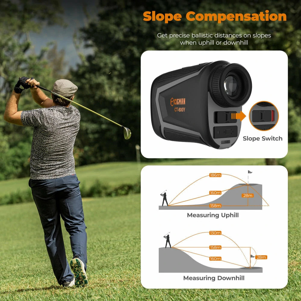 CIGMAN Precision Golf Rangefinder | 850 Yard Range with Slope - Rechargeable - Image 3
